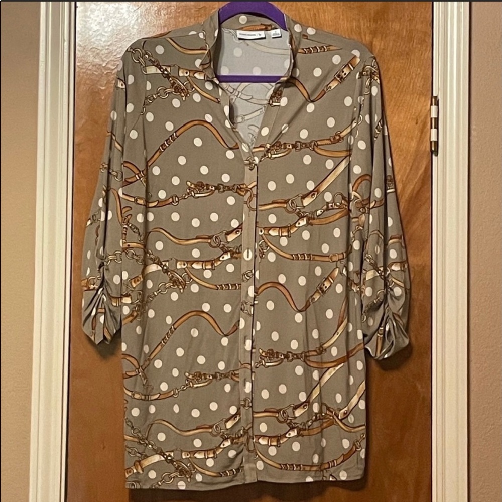 Button Down Blouse by Susan Graver Size Small